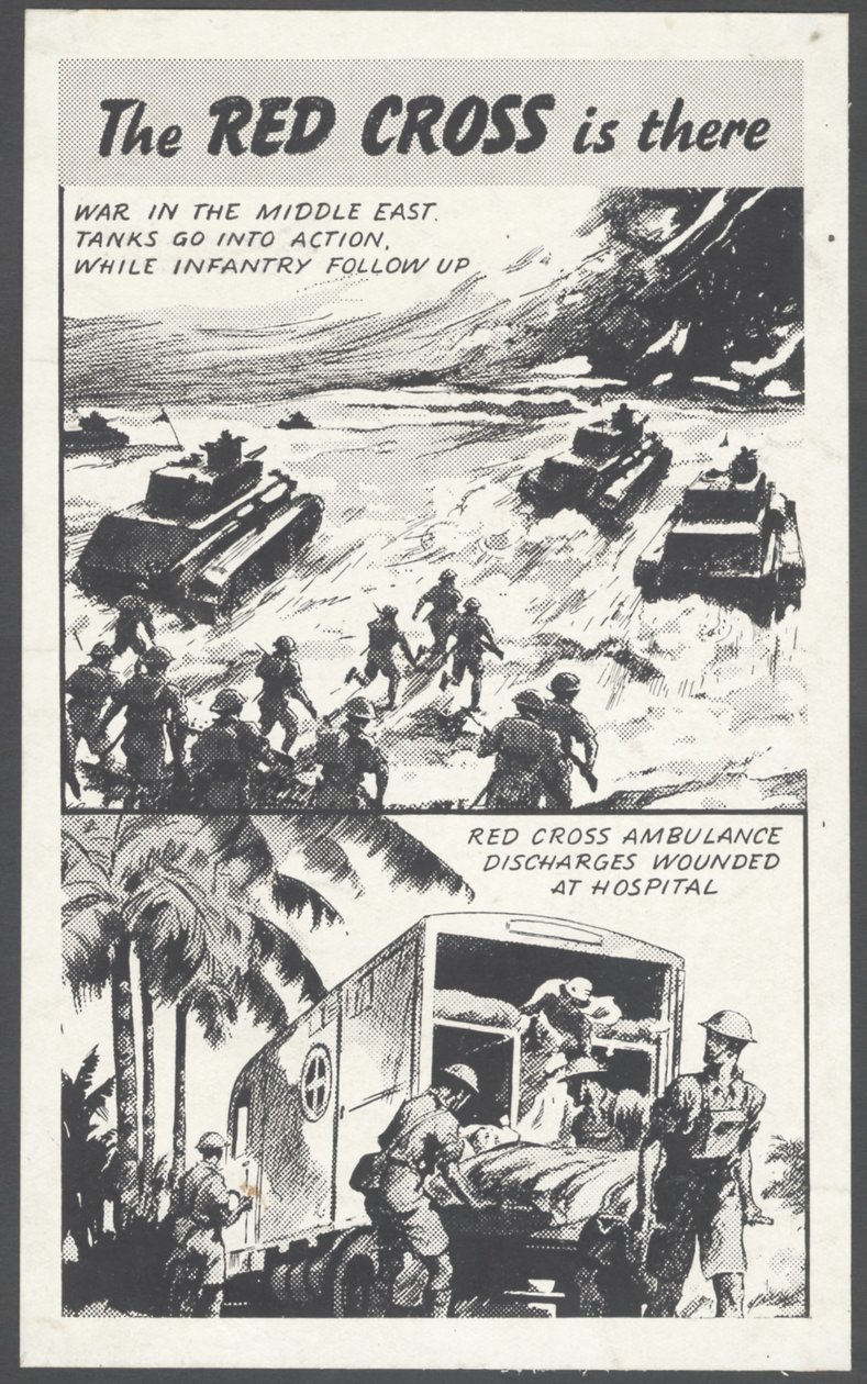 Pubblicità di guerra della Croce Rossa, anni 