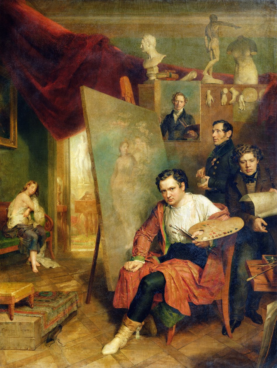 Nello studio del pittore, 1832 da Wilhelm August Golicke