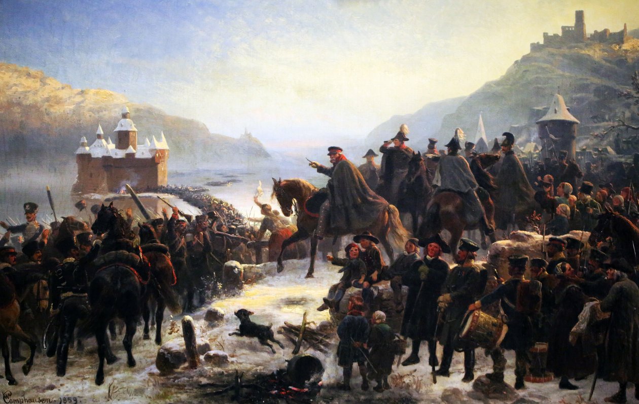 Attraversamento del Reno di Blücher a Kaub da Wilhelm Camphausen