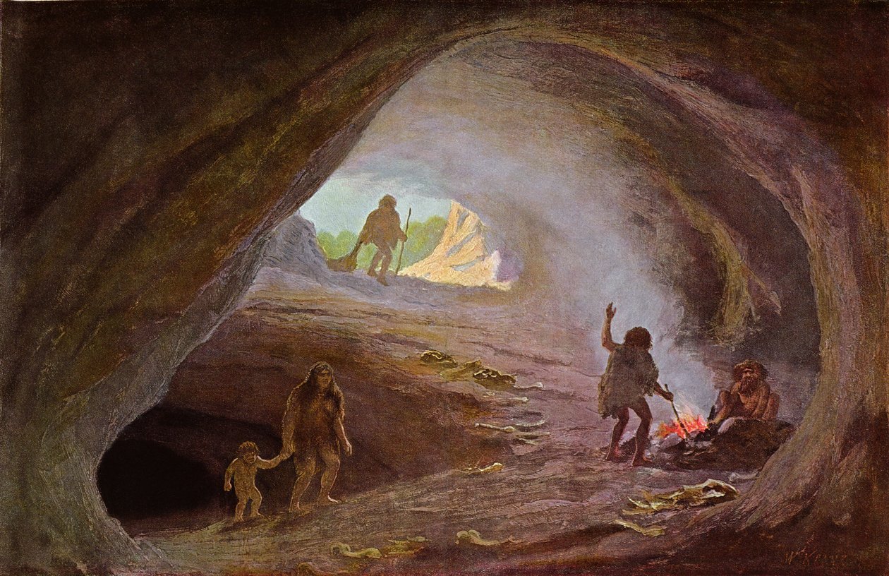 Uomini delle Caverne durante l