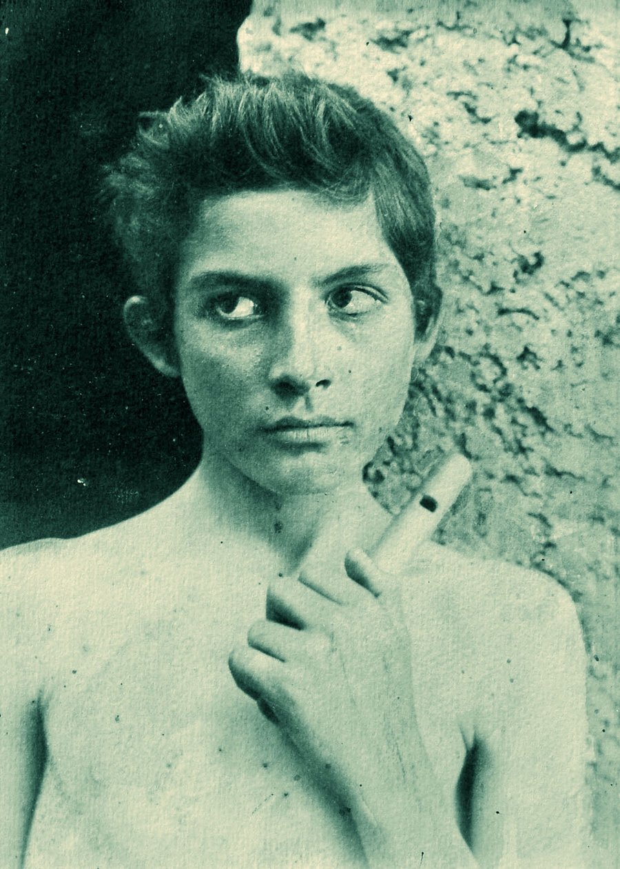 Ritratto di un ragazzo siciliano con un flauto, c. 1899 da Baron Wilhelm von Gloeden