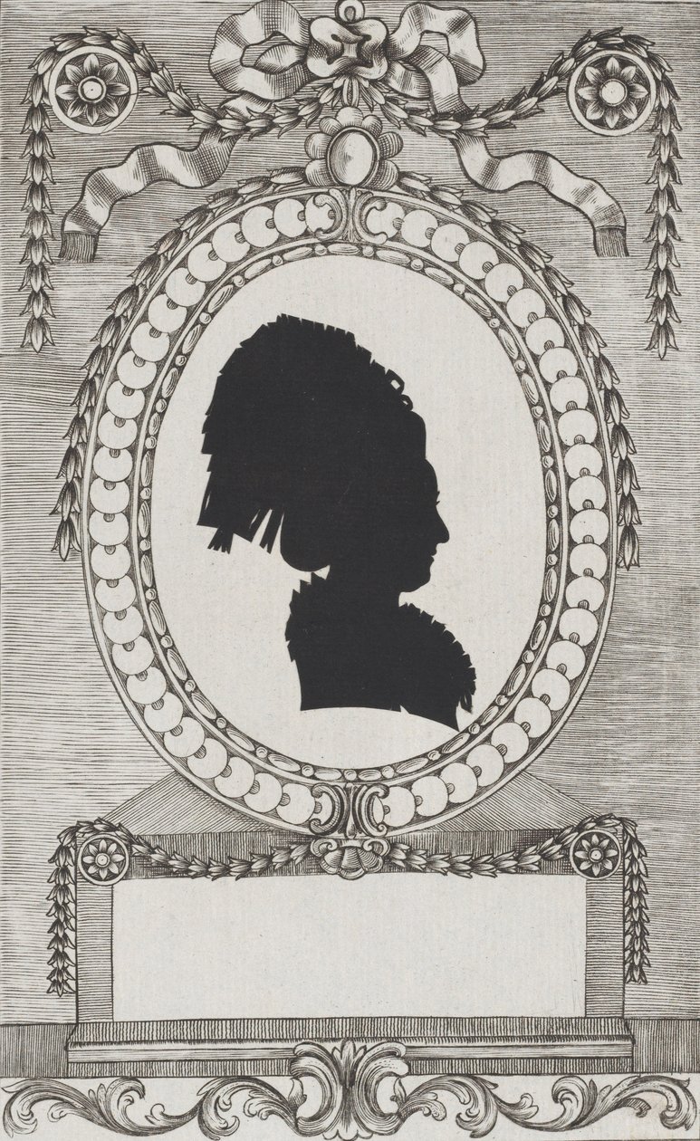 Silhouette di Gräfin Enzenberg, Stiftsfräulein da Wilhelm Ackermann