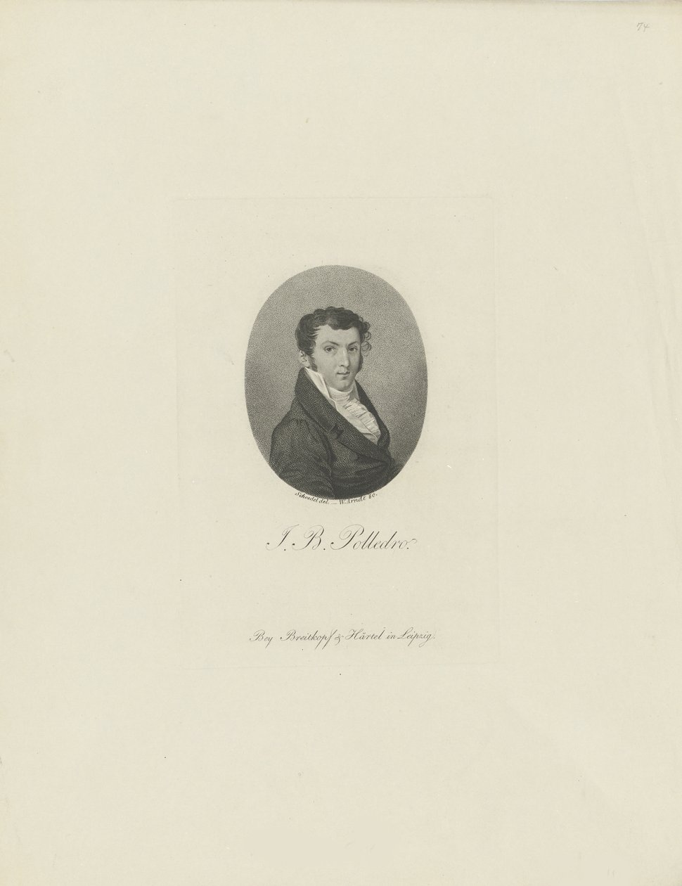 Ritratto del violinista e compositore Giovanni Battista Polledro 1781-1853, c. 1810 da Wilhelm Arndt