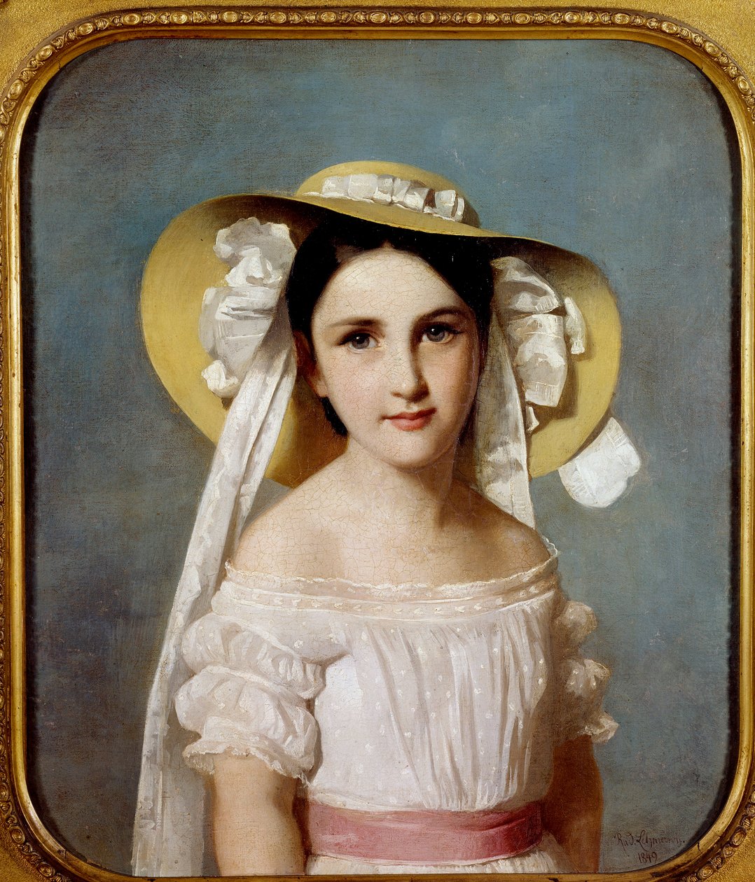 Ritratto di Miss Emily Leo. Ritratto di una giovane ragazza da Wilhelm Auguste Rudolf Lehmann