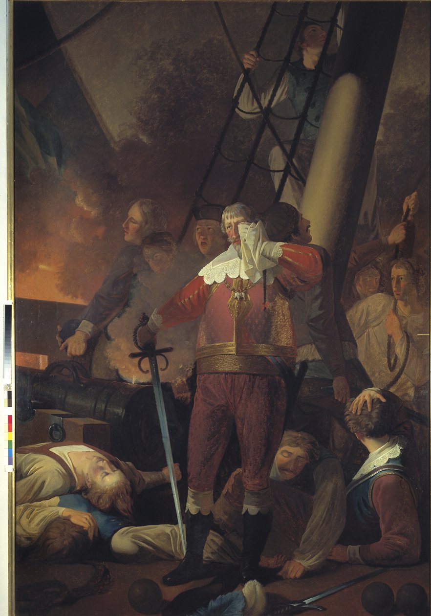 Cristiano IV sulla "Trefoldigheden" nella battaglia di Koldberger Heide 1644 da Wilhelm Bendz