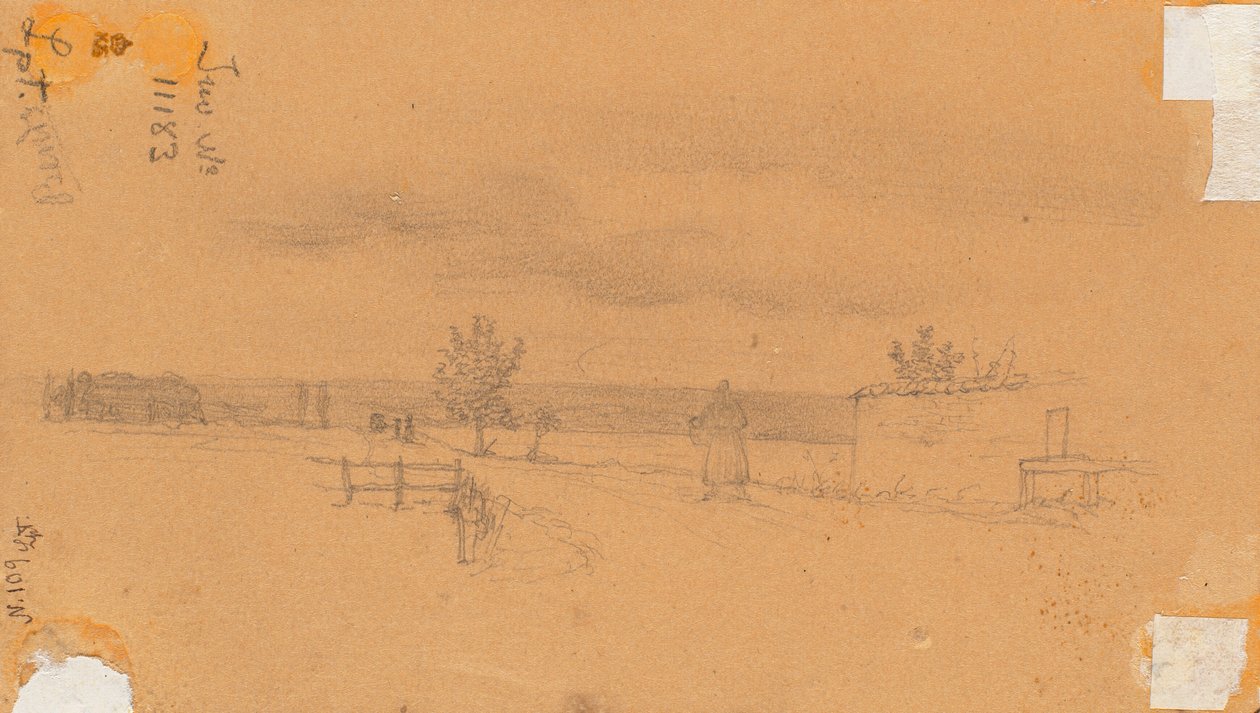 Landschaft mit gehender Figur da Wilhelm Bendz
