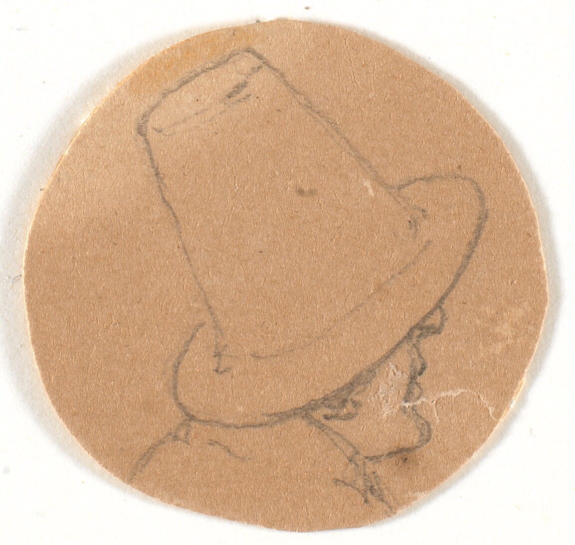 Uomo con cappello alto. Profilo a destra da Wilhelm Bendz