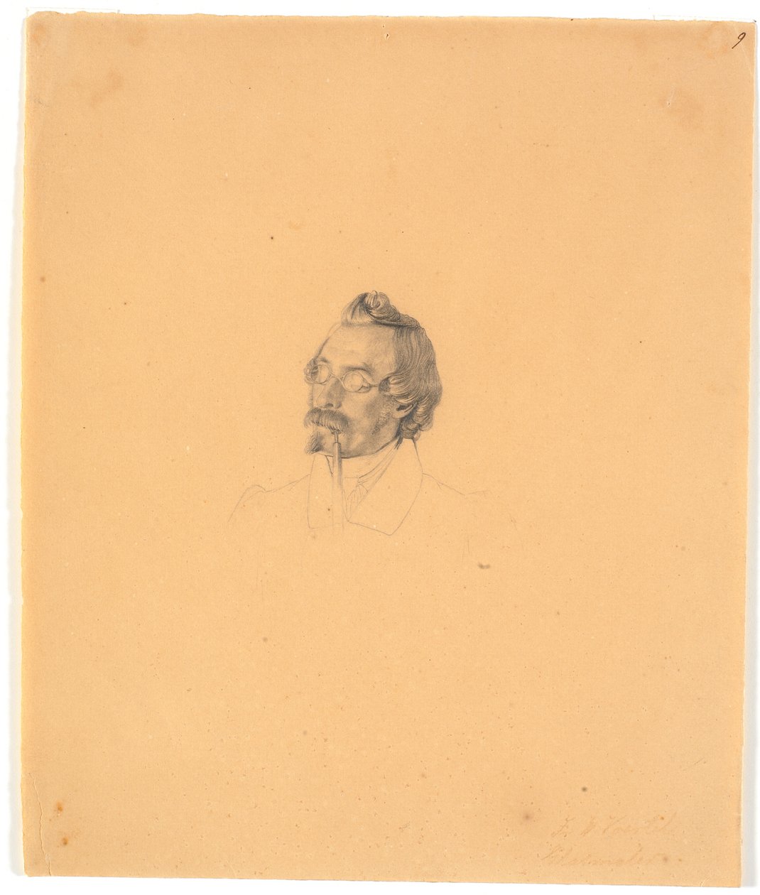 Porträt des Glasmalers Friedrich Vörtel da Wilhelm Bendz