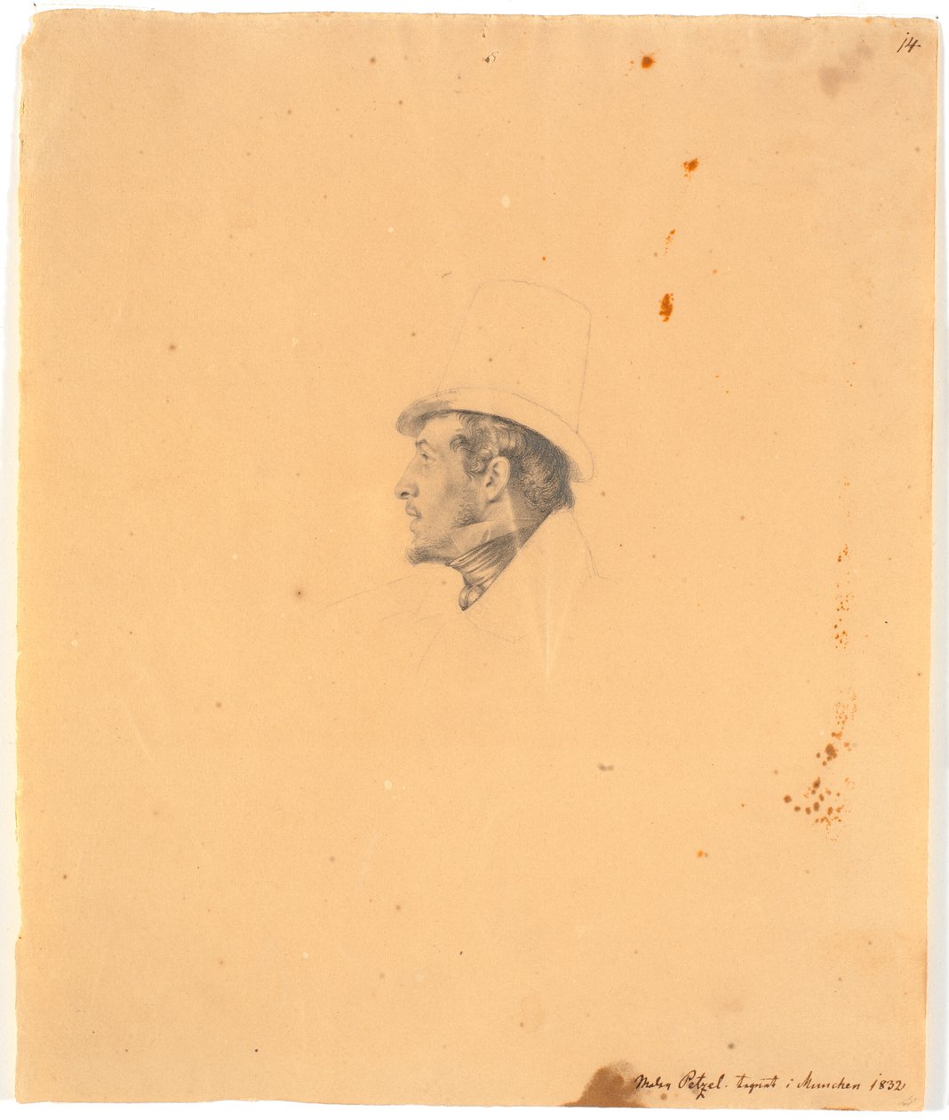 Porträt des Malers Joseph Petzl da Wilhelm Bendz