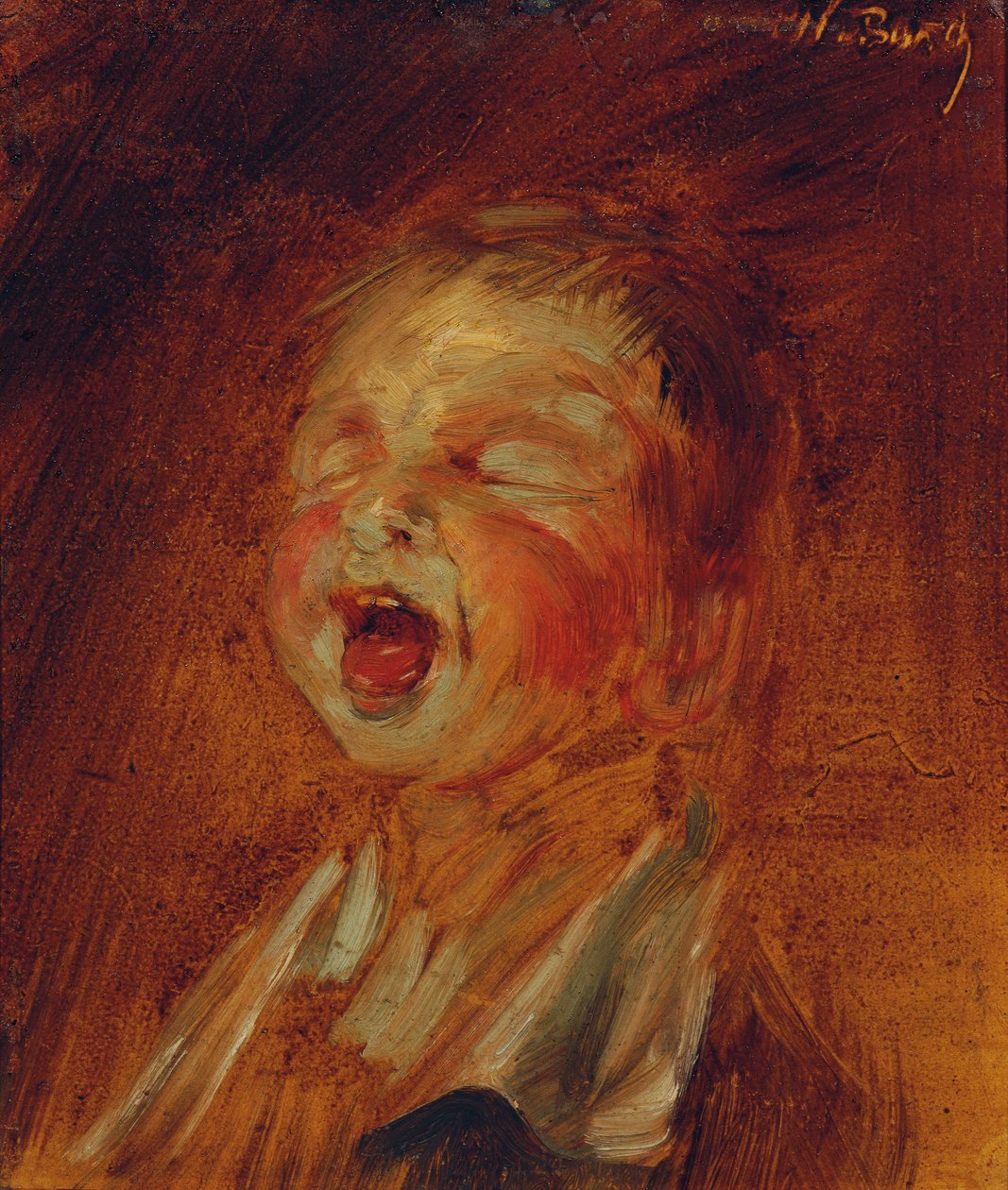 Ragazzo urlante, 1873 circa (olio su cartone) da Wilhelm Busch