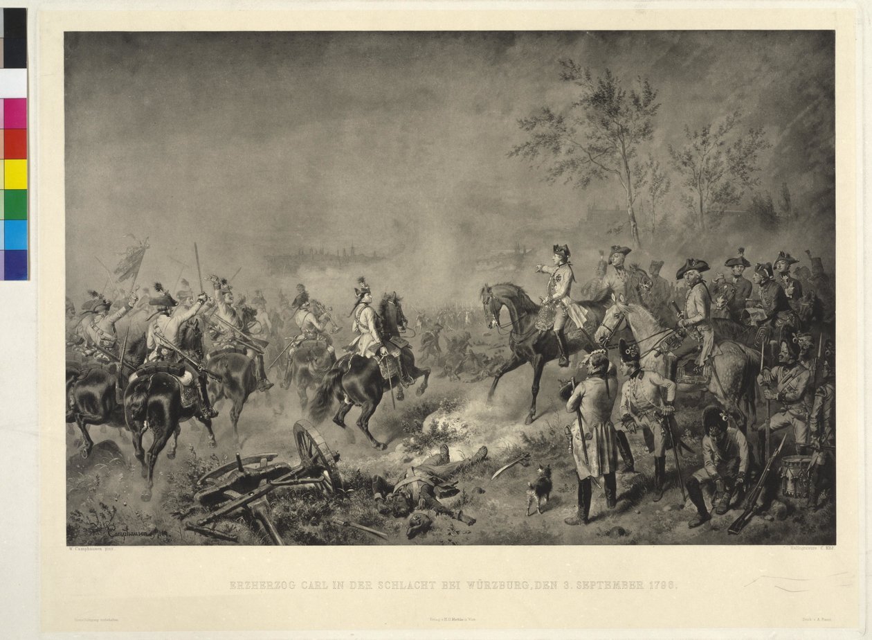 Arciduca Carlo nella battaglia di Würzburg da Wilhelm Camphausen