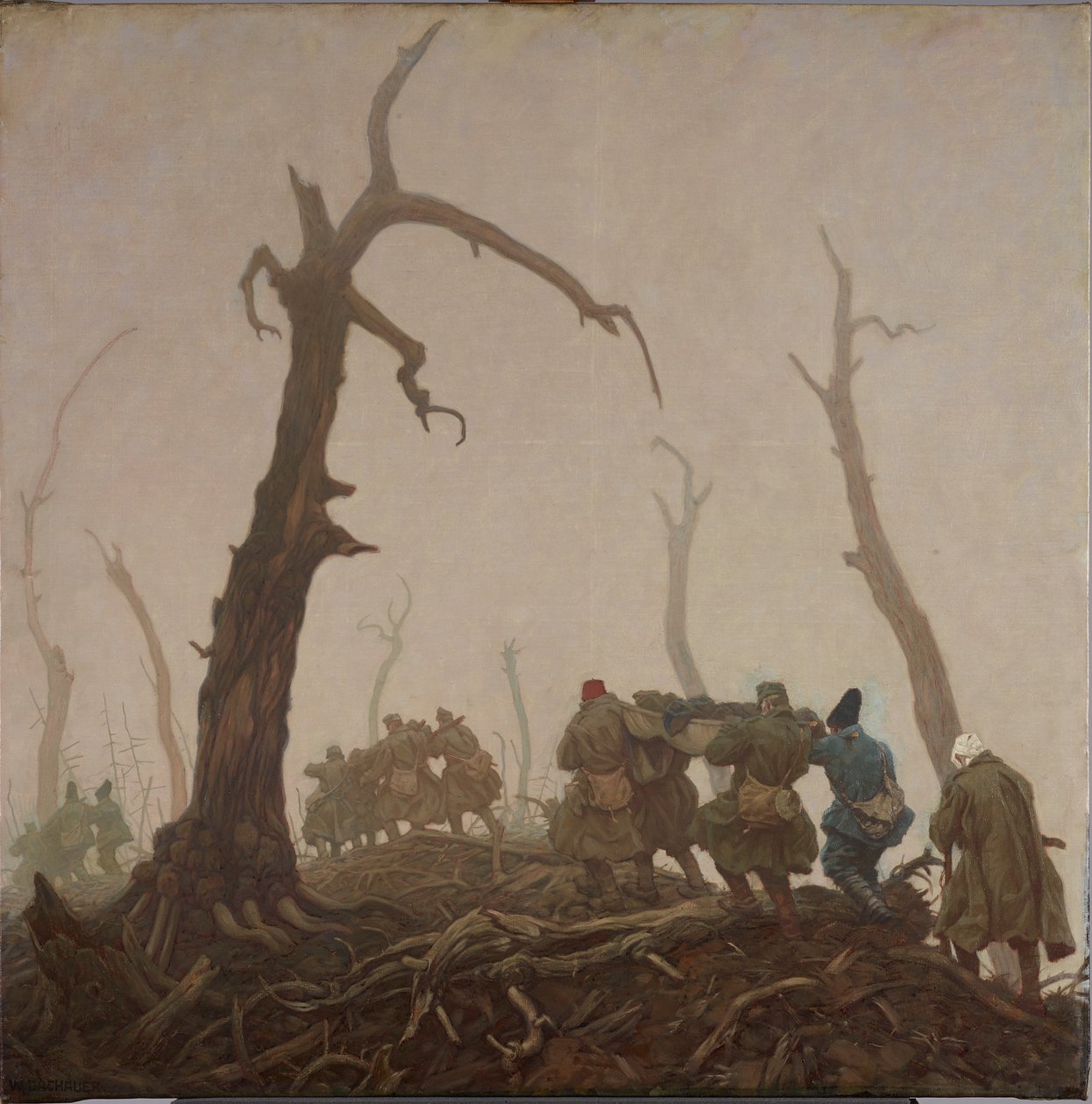 Trasporto dei feriti da Wilhelm Dachauer