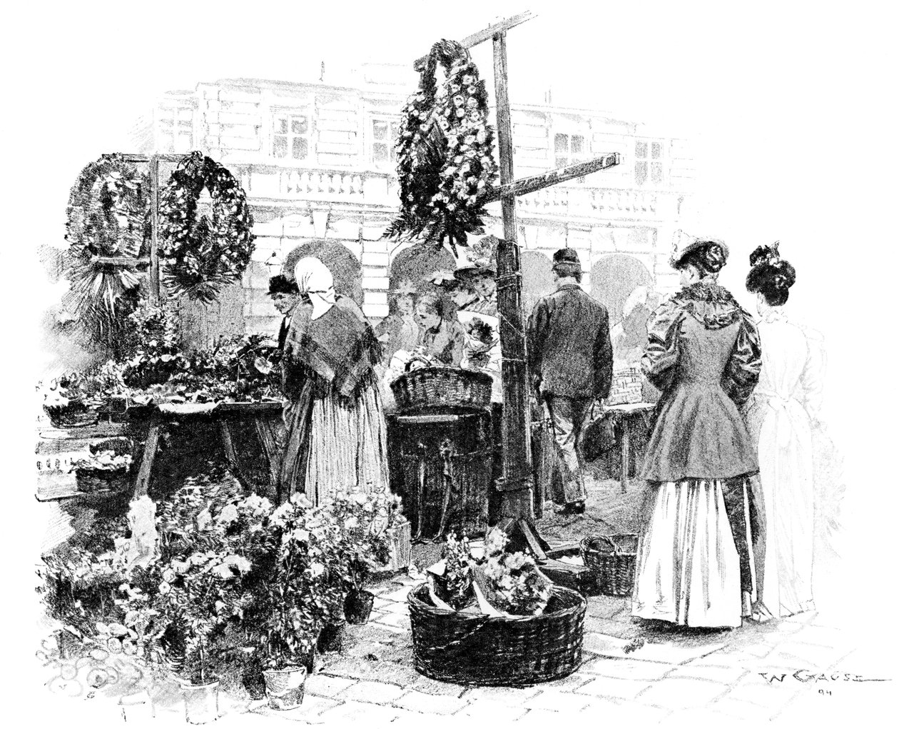 Il mercato dei fiori da Wilhelm Gause