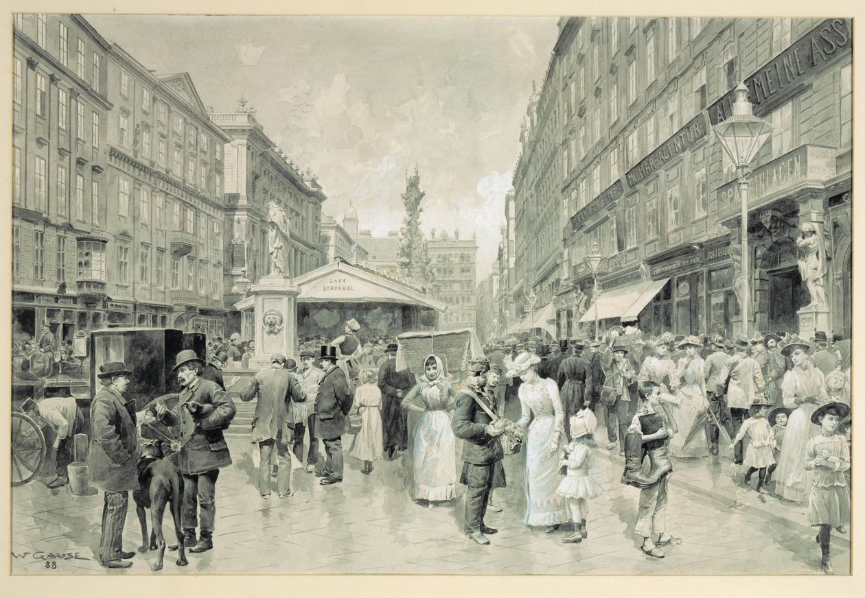 Il Graben, piazza centrale del centro di Vienna ... da Wilhelm Gause