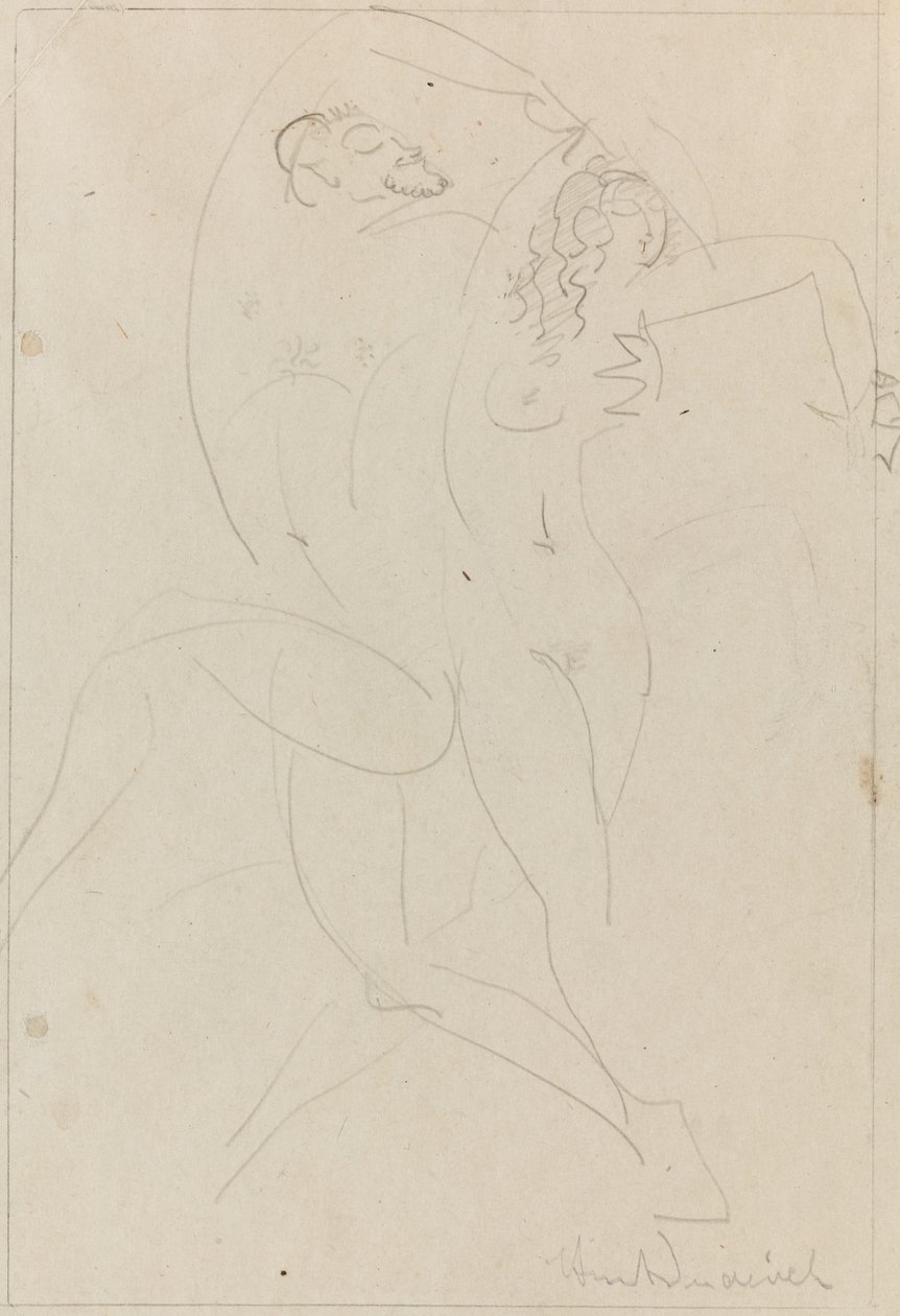 Ninfa e satiro, c.1915 da Wilhelm Hunt Diederich