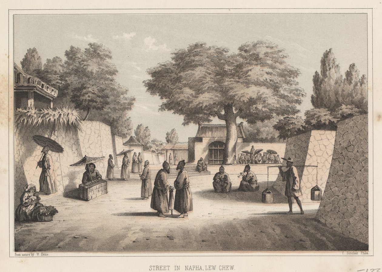 Strada a Napha, Lew Chew, 1855 da Wilhelm Joseph Heine