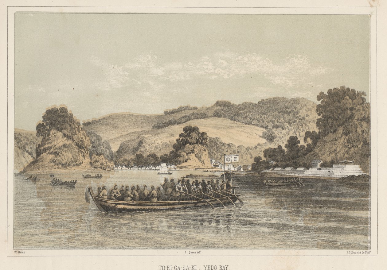 To-Ri-Ga-Sa-Ki, Baia di Yedo, 1855 da Wilhelm Joseph Heine