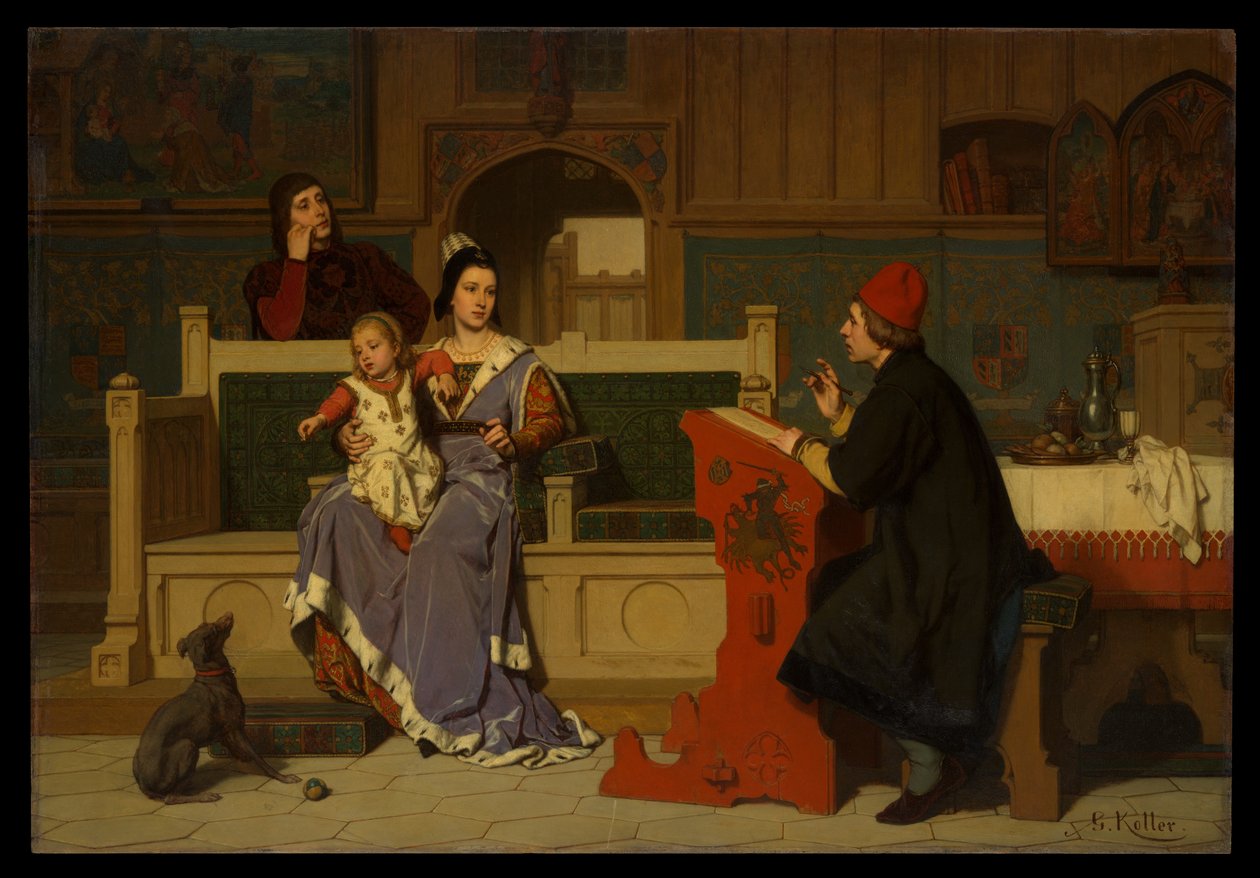Hugo van der Goes mentre dipinge il ritratto di Maria di Borgogna da Wilhelm Koller