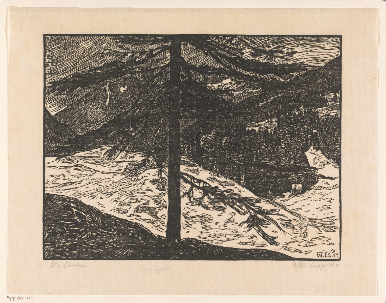 Il larice da Wilhelm Laage (signed by artist)