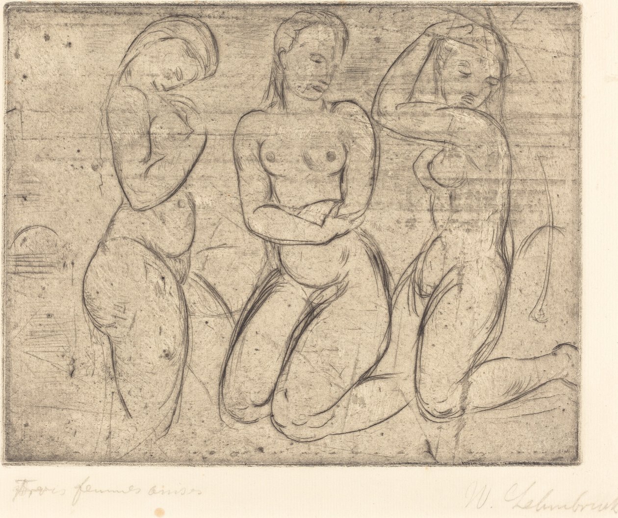Tre donne inginocchiate da Wilhelm Lehmbruck