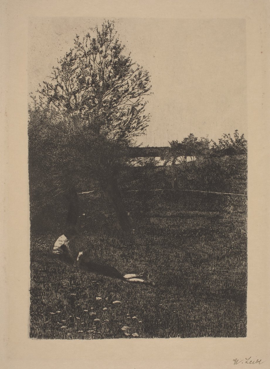 Prato con Bambini da Wilhelm Maria Hubertus Leibl
