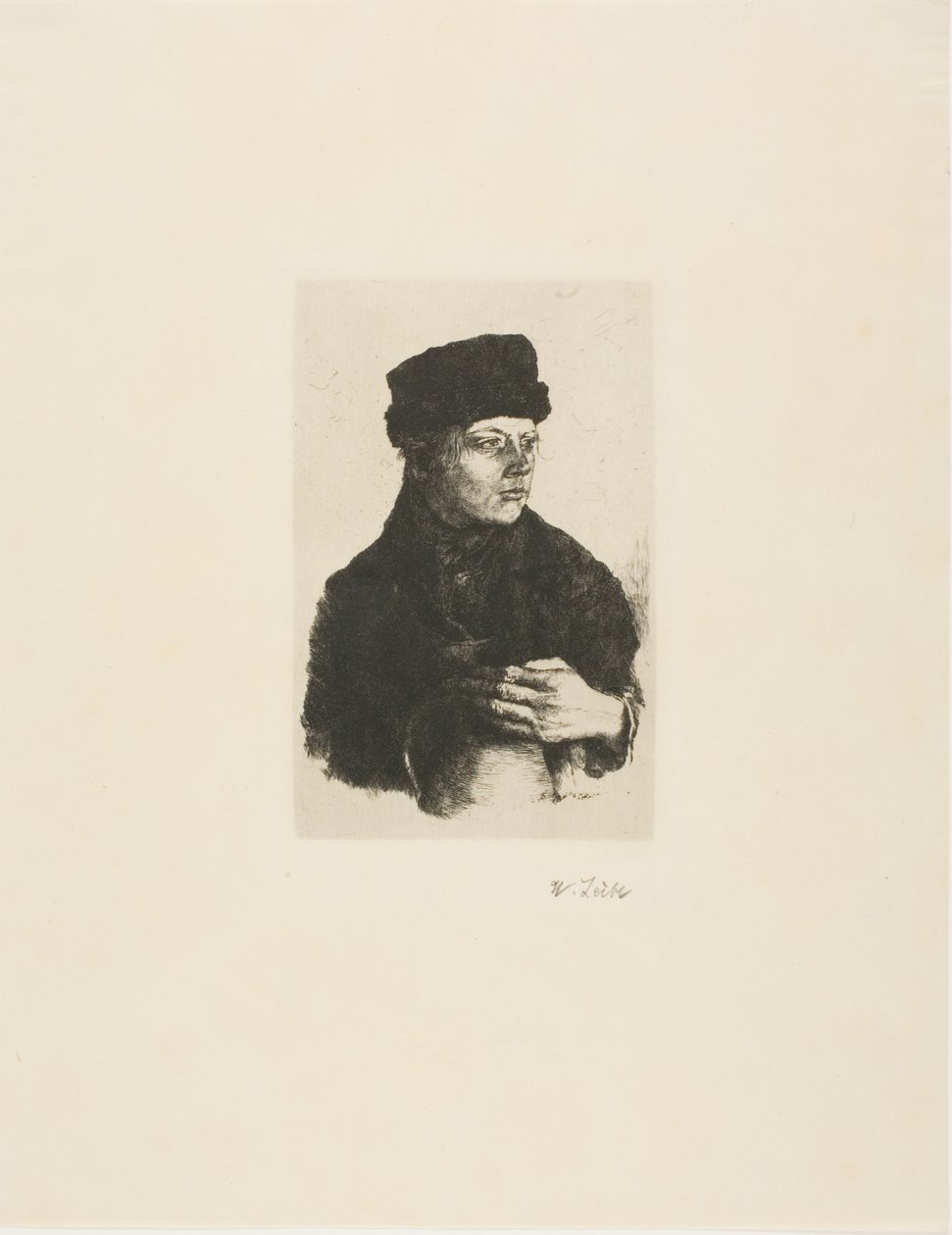 Ragazzo contadino con brocca da Wilhelm Maria Hubertus Leibl