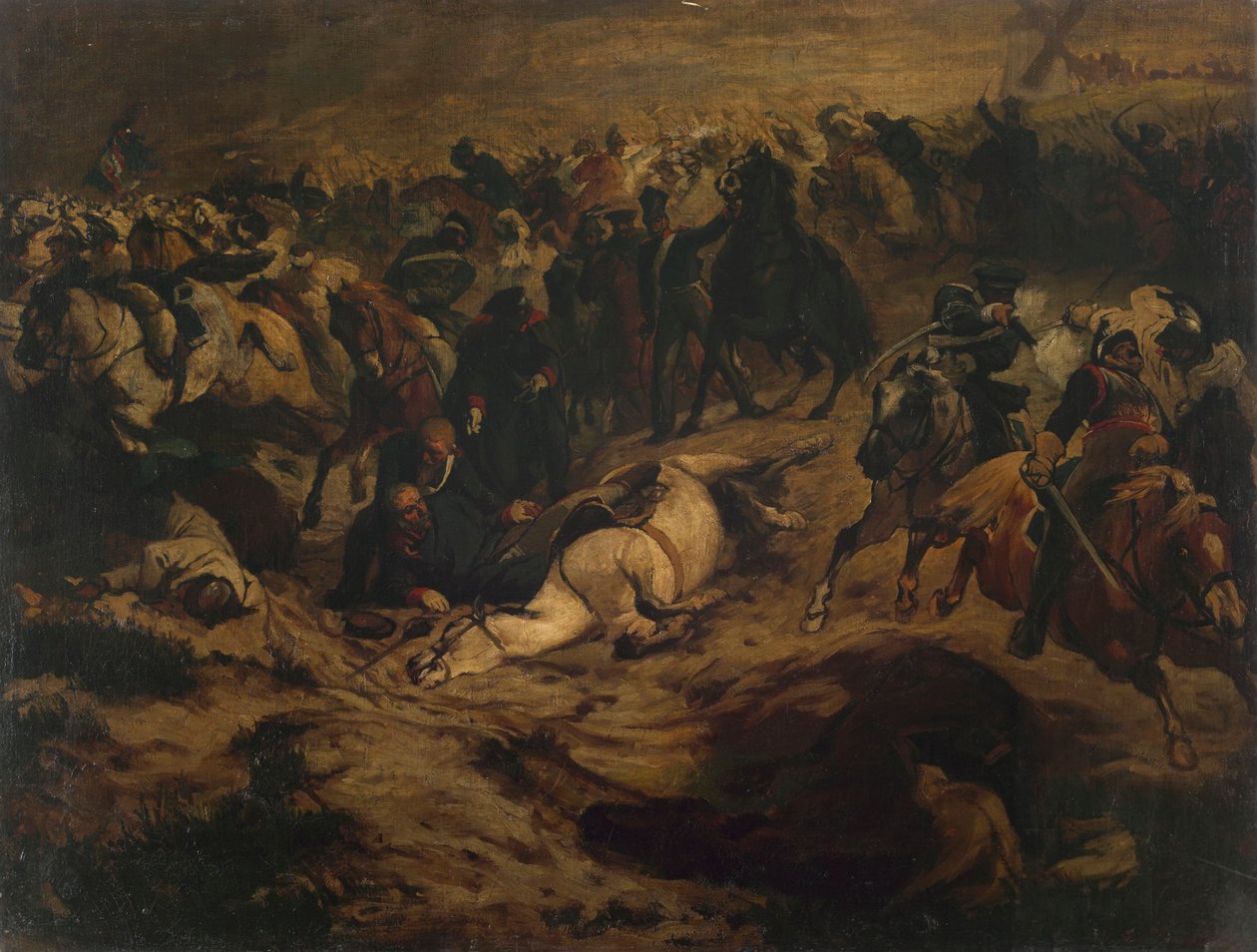 Ferimento di Blücher a Ligny da Wilhelm Lindenschmit der Jüngere