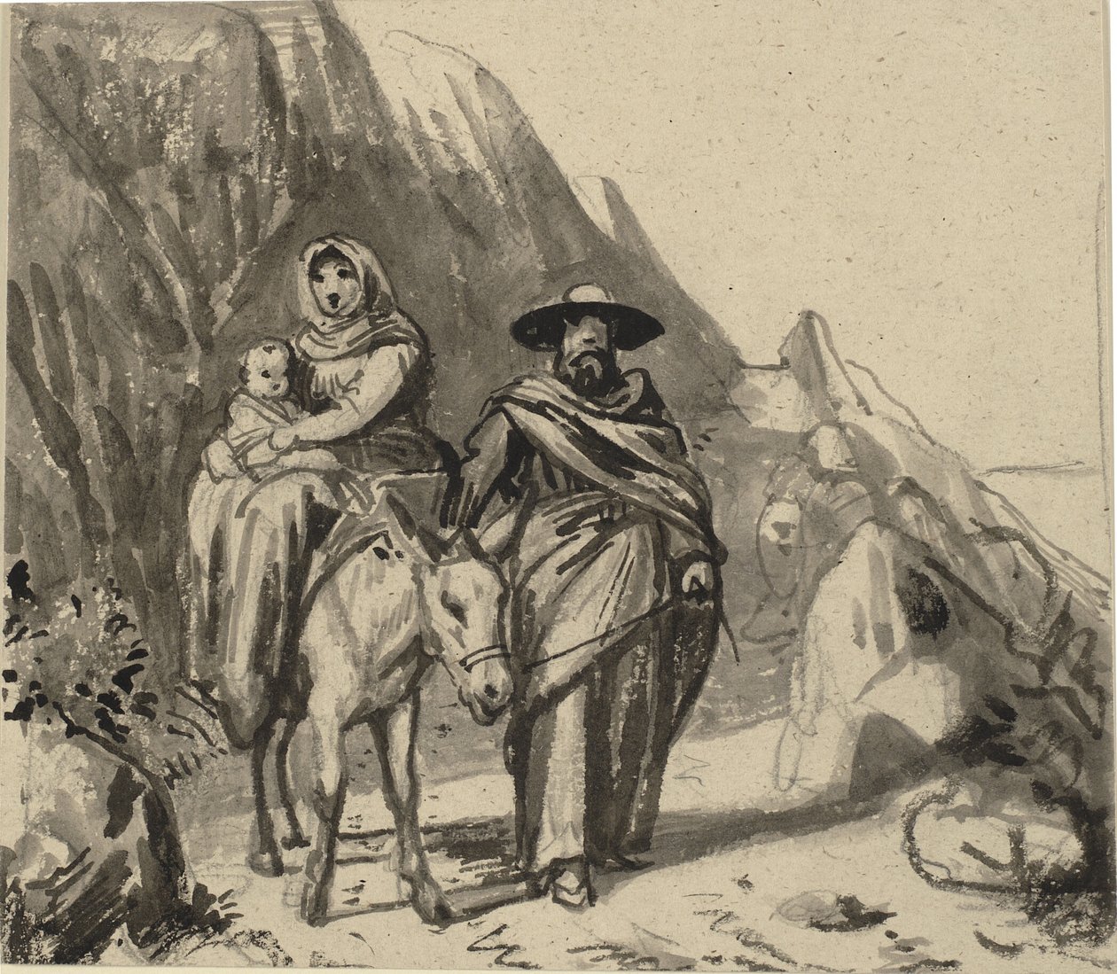 La Sacra Famiglia, tra le rocce in viaggio verso l