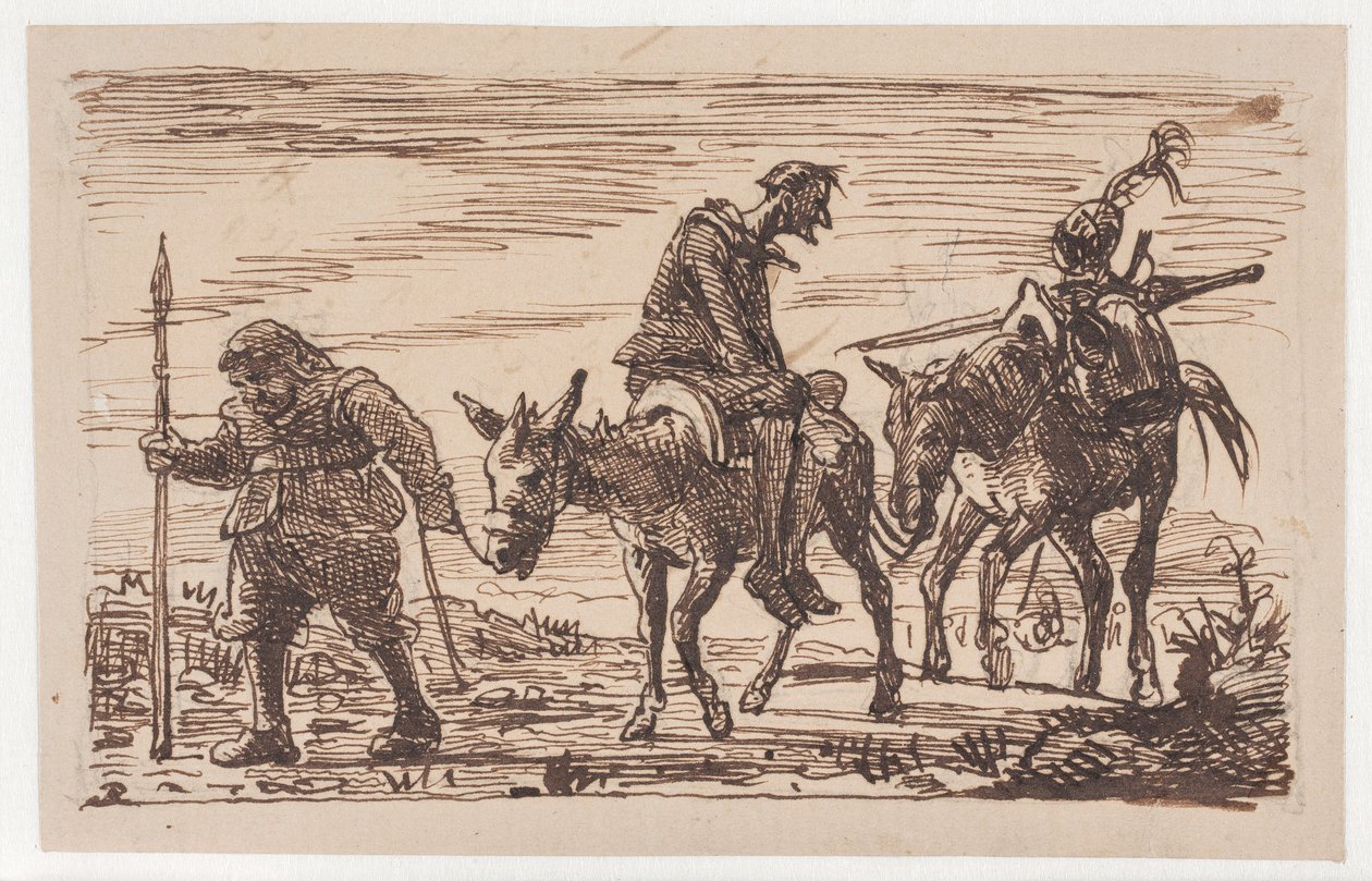 Don Chisciotte frustato viene portato a casa da Wilhelm Marstrand