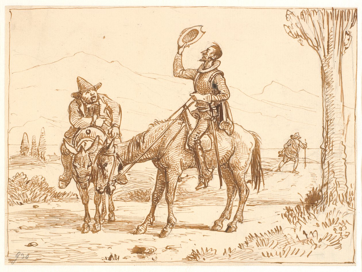 Don Chisciotte osserva il suo elmo da Wilhelm Marstrand