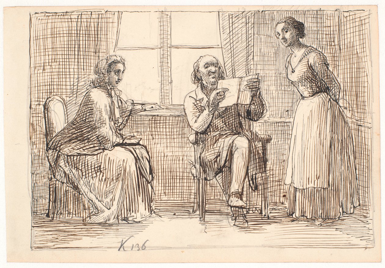 Una strana scrittura da Wilhelm Marstrand