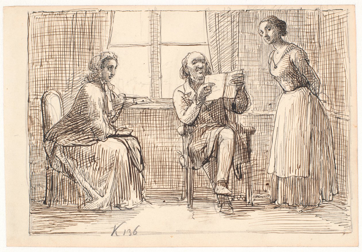 Una strana scrittura da Wilhelm Marstrand