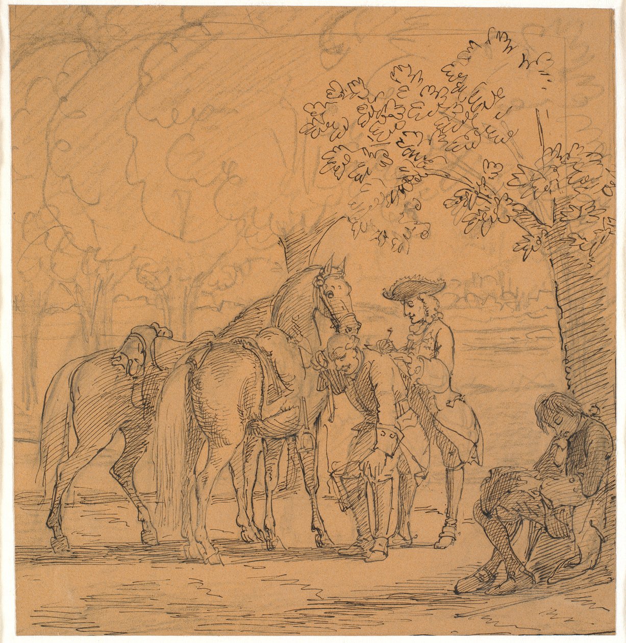 Federico V concede la richiesta del teologo, (Lettere di C. D. Biehl, pub. 1865) da Wilhelm Marstrand