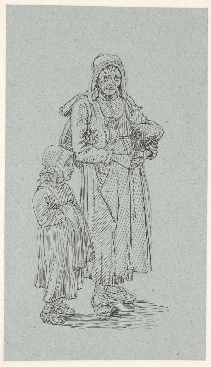 Vecchia donna svedese e bambina da Wilhelm Marstrand