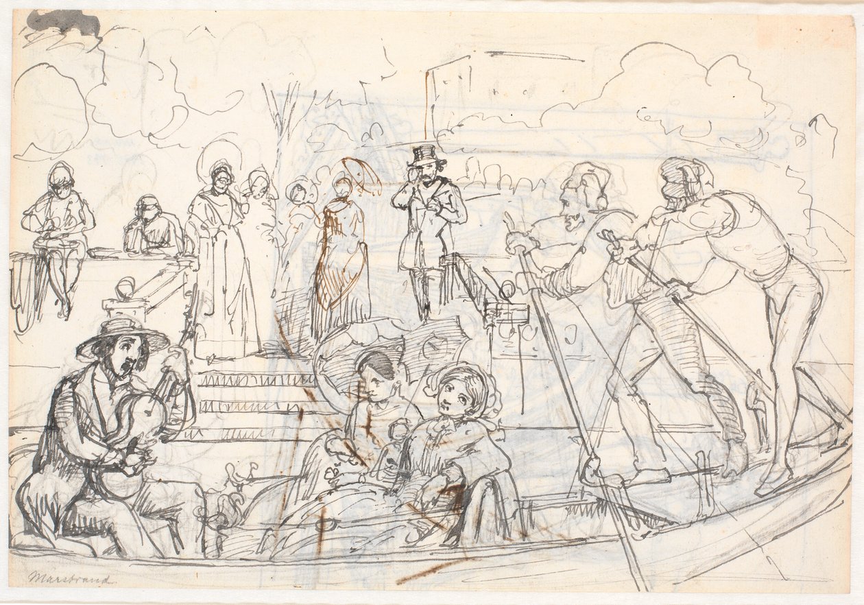 Scena di gondola a Venezia da Wilhelm Marstrand