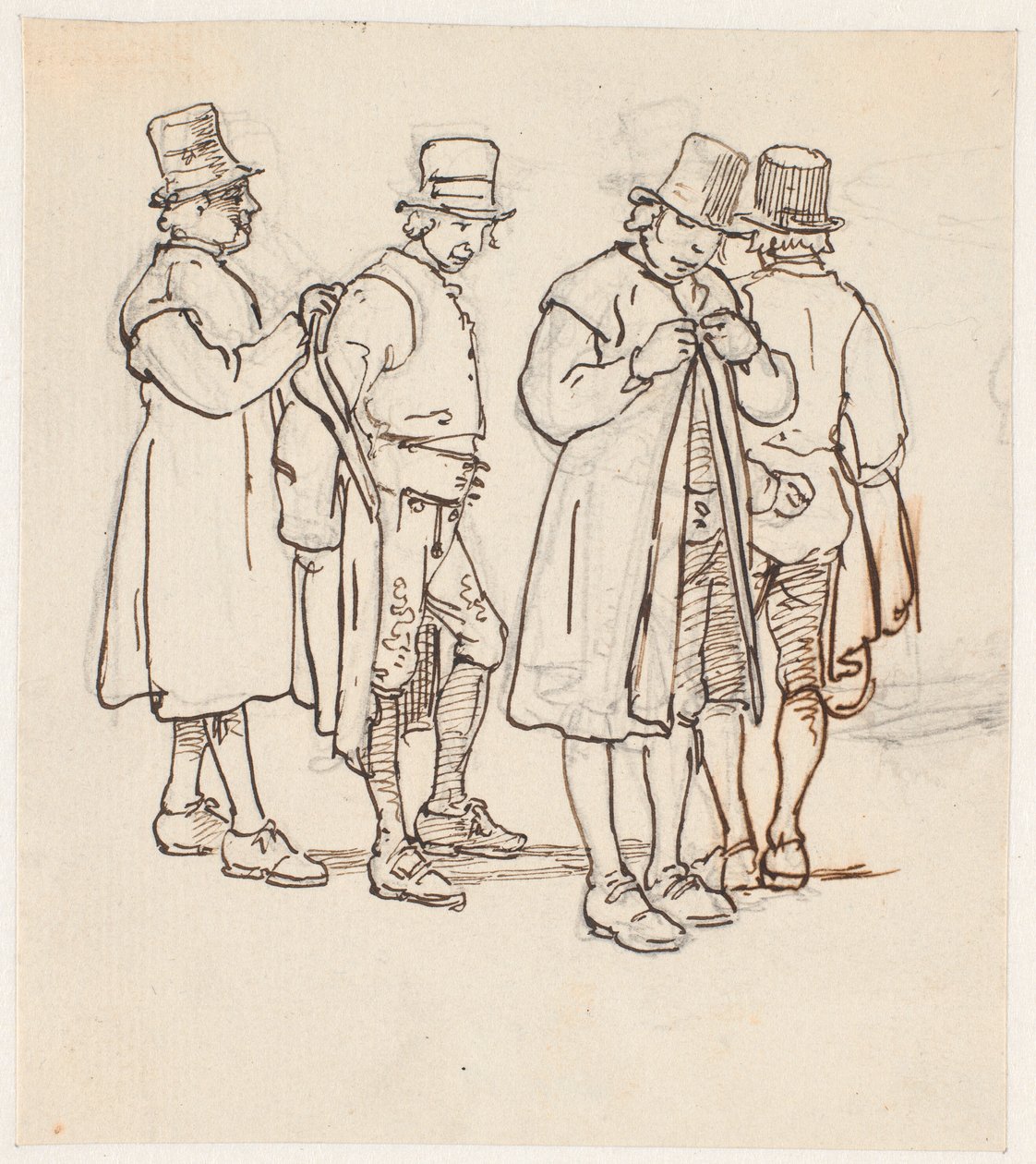 Gruppo di quattro contadini svedesi da Wilhelm Marstrand