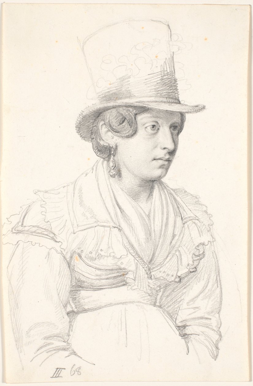 Italiana con cappello alto da Wilhelm Marstrand