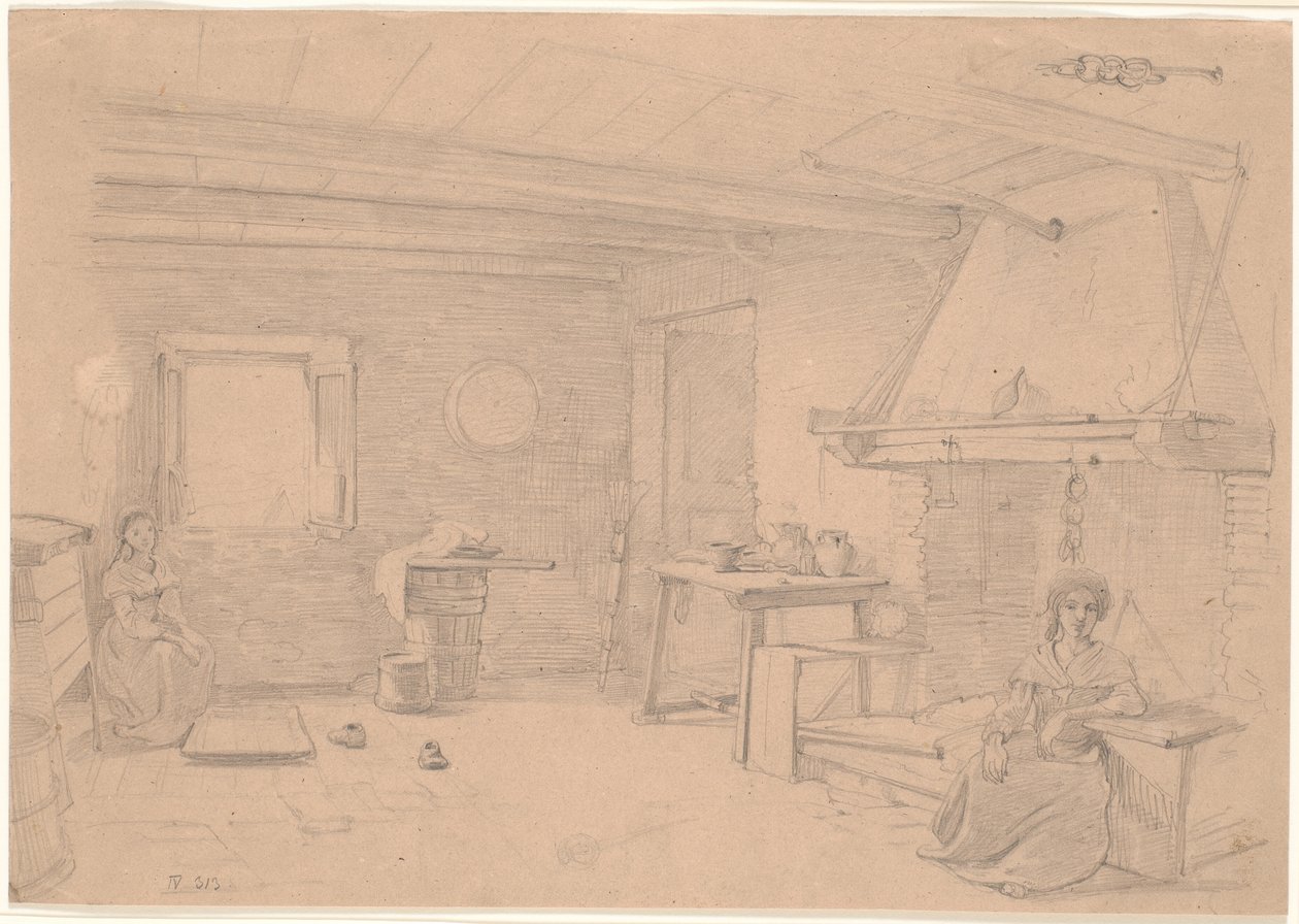 Interno contadino italiano da Wilhelm Marstrand
