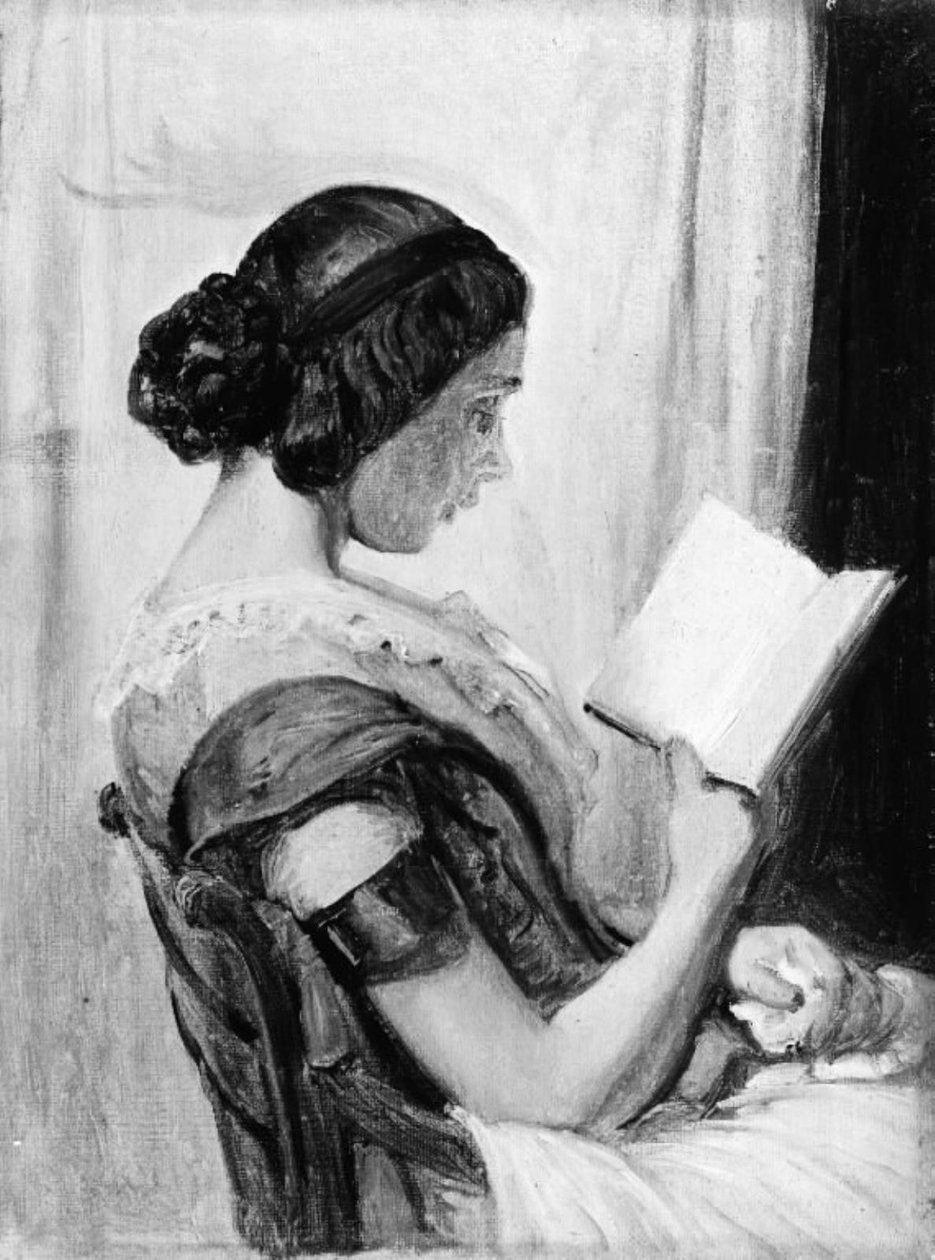 Giovane ragazza che legge da Wilhelm Marstrand