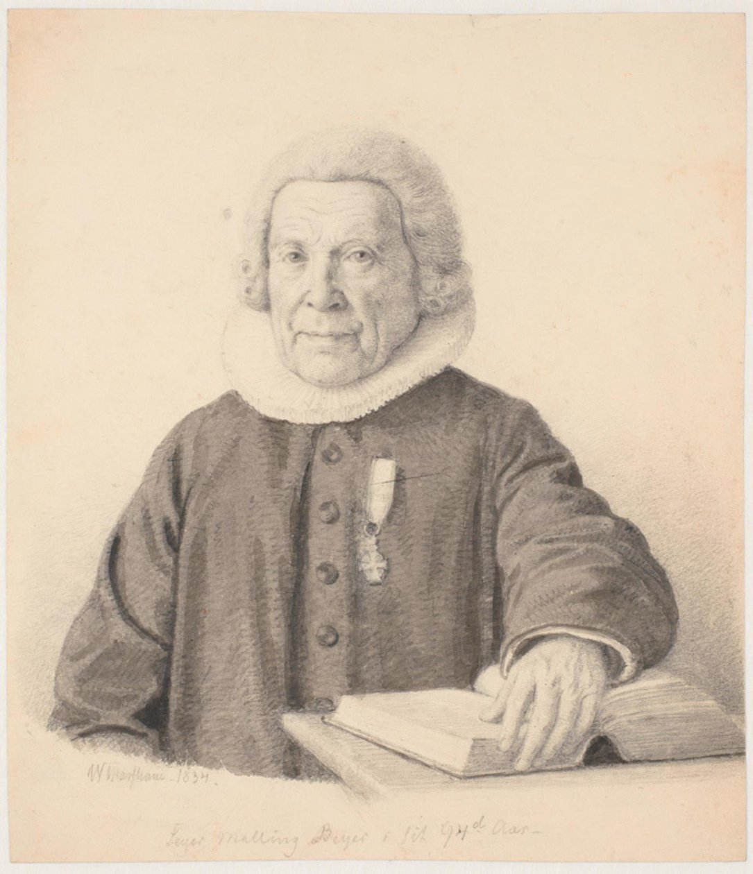 Pastore "Seyer Malling Beyer nel suo 94° anno" da Wilhelm Marstrand