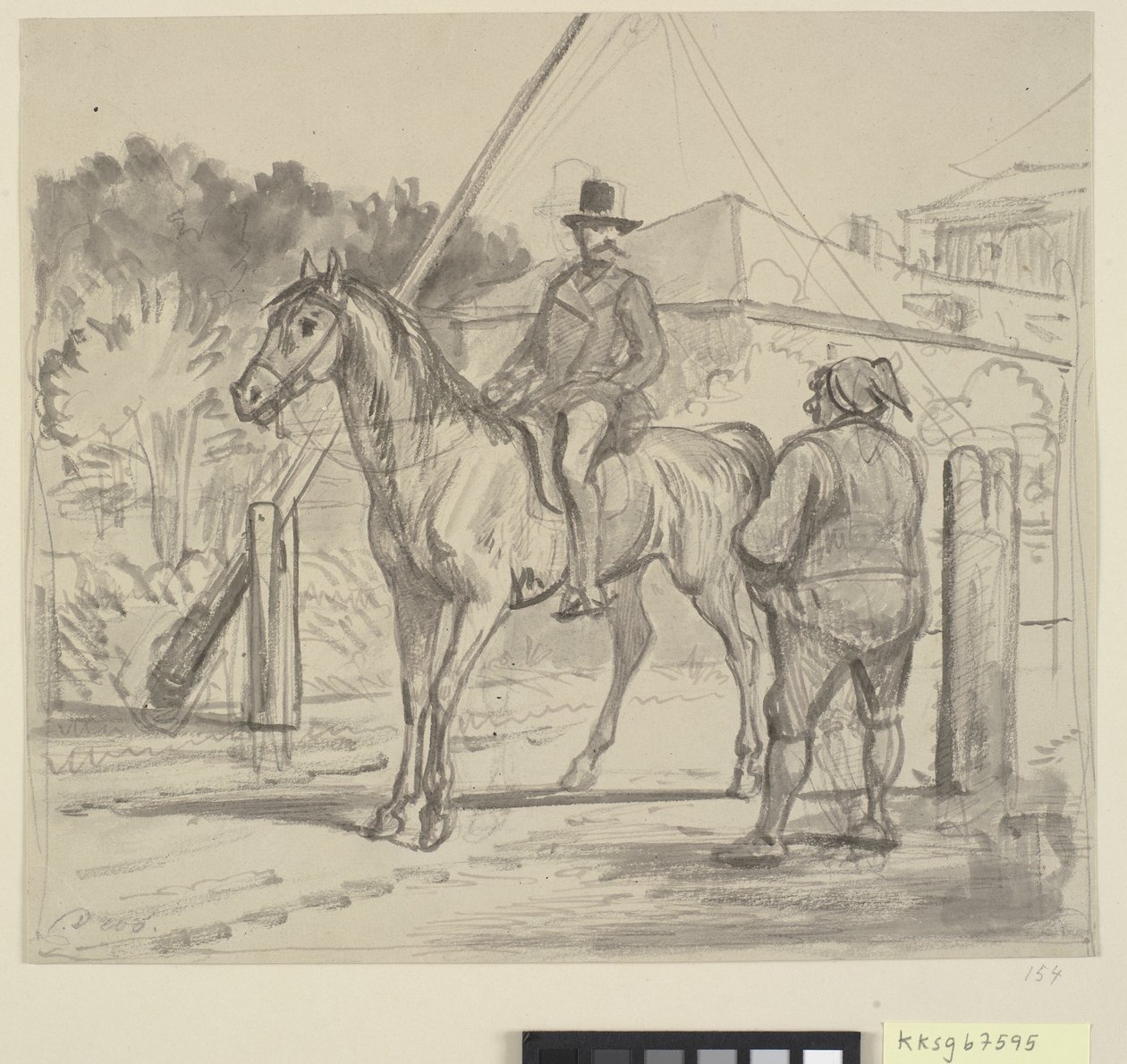Cavaliere e guardiano da Wilhelm Marstrand
