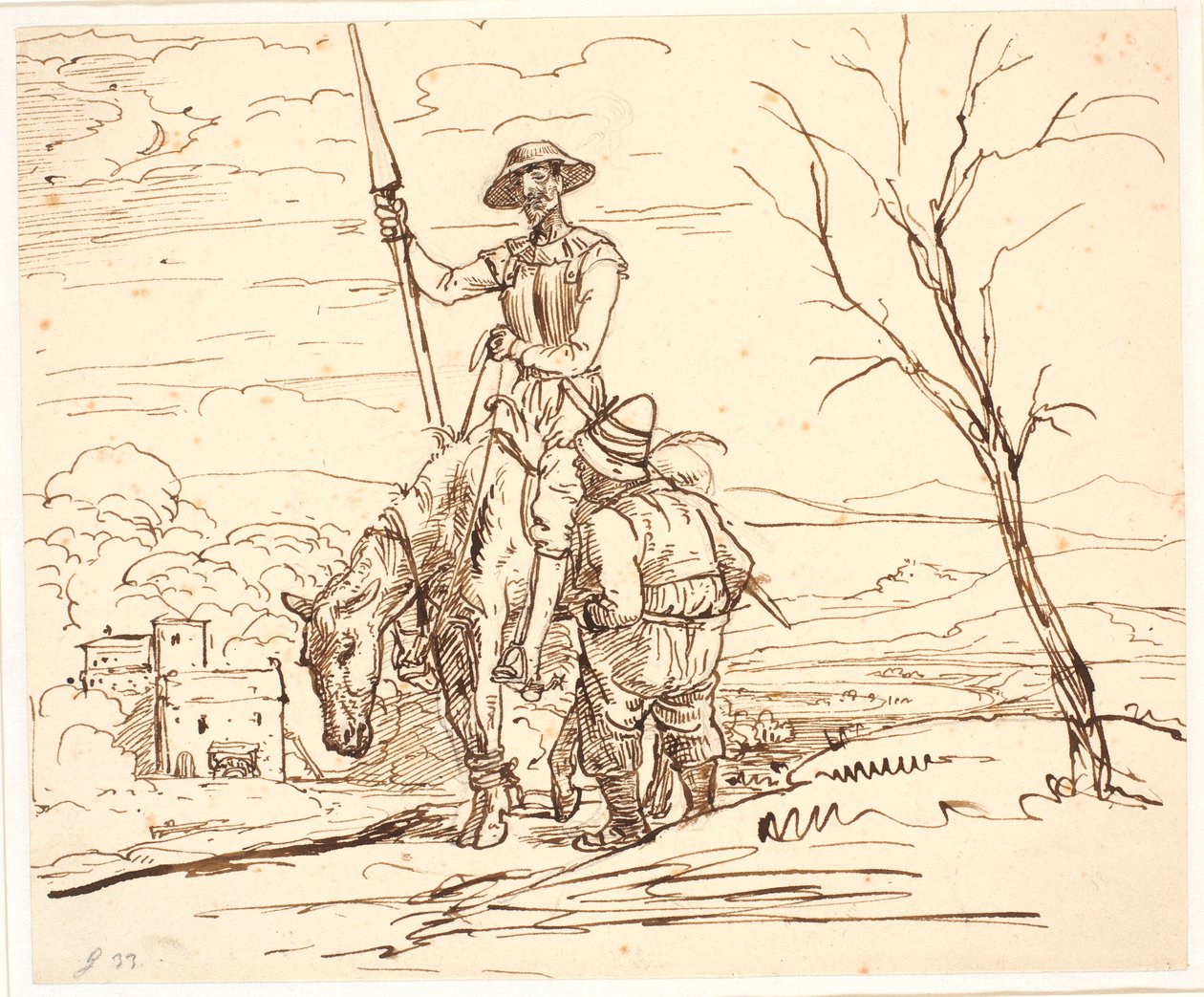 Sancho Panza racconta la storia delle capre da Wilhelm Marstrand