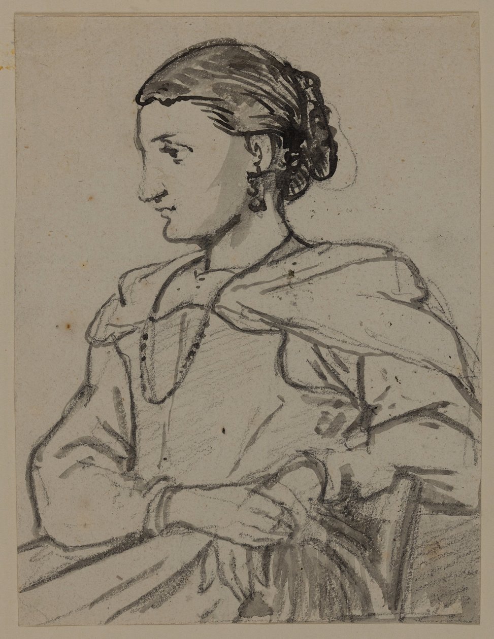Figura femminile seduta da Wilhelm Marstrand
