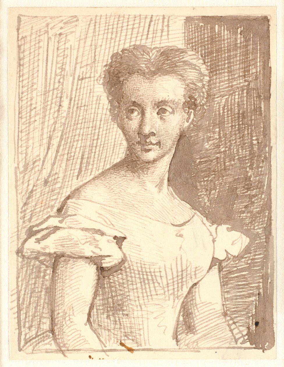 Studio di Arendse Hulegaard, seduta, rivolta a sinistra da Wilhelm Marstrand
