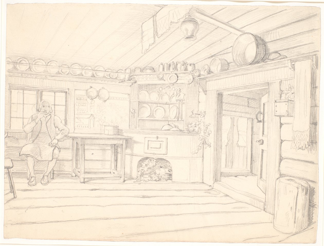 Interno contadino svedese da Wilhelm Marstrand