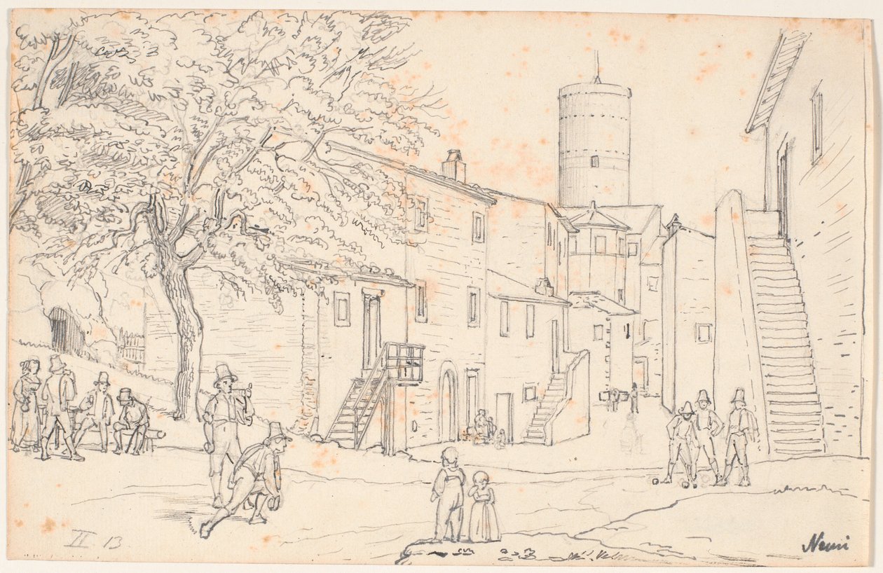 Piazza a Nemi da Wilhelm Marstrand
