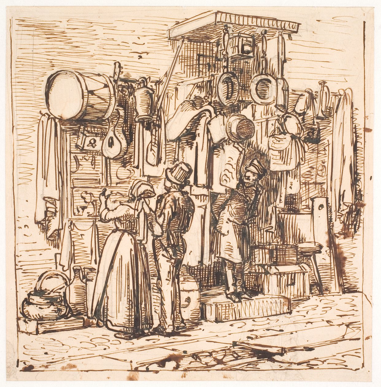 Fuori da un negozio di rigattiere da Wilhelm Marstrand