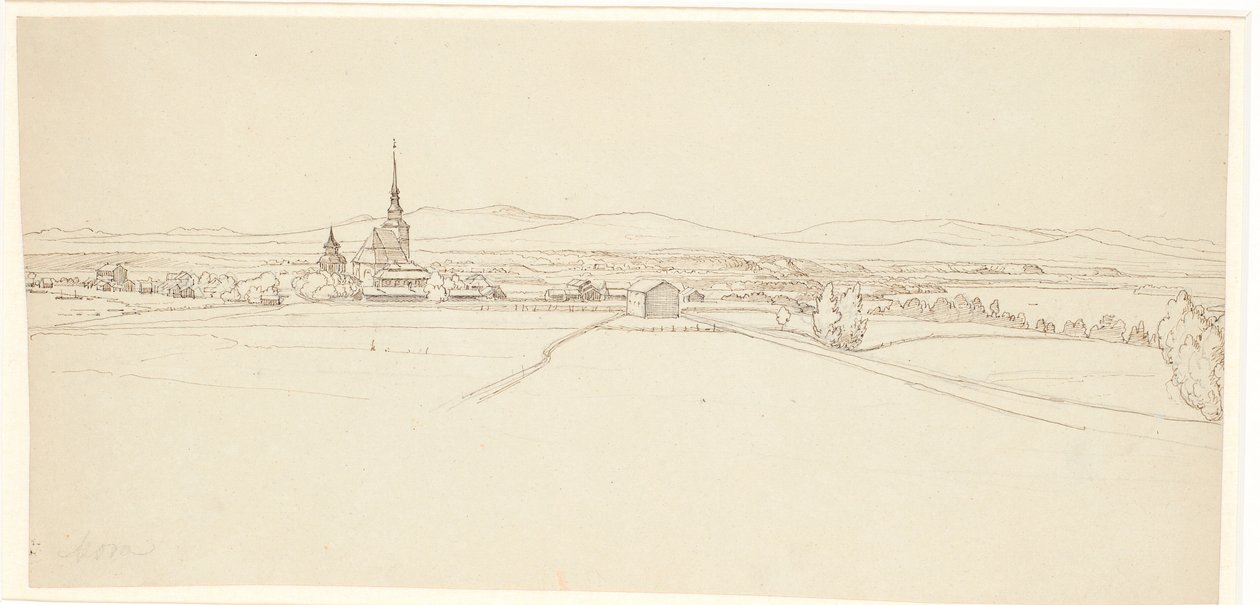 Vista verso Mora a Dalarna da Wilhelm Marstrand