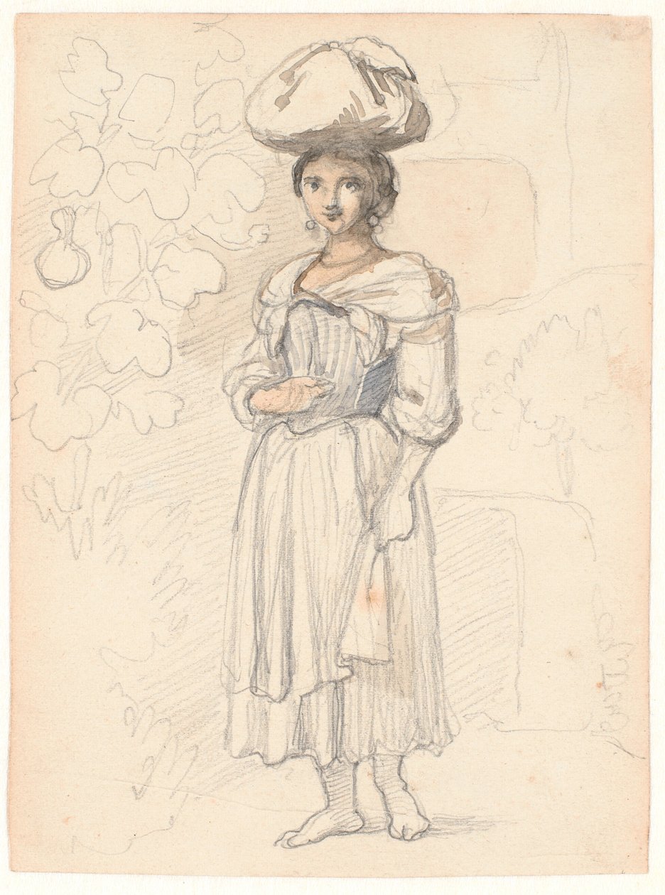 Giovane italiana, in piedi da Wilhelm Marstrand