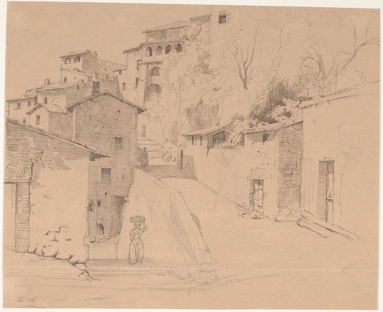 Via Piave con La Porta Su a Olevano Romano da Wilhelm Marstrand